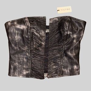 Faux Leather corset top